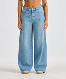 Wrangler Mid Stevie Relaxed Wide Jeans - Blue Velvet