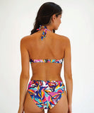 Back view of the women's Moontide Mid-rise bikini pant displaying the classic mid-coverage leg line and rear profile.