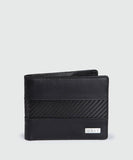 Unit Mens Wallet - Leather Bi-Fold - Carbonx - Black