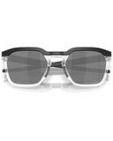 Oakley HSTN SQ 2.0 Sunglasses in Matte Black front view showing the progressive geometric square lifestyle frame layout and premium glare-reducing Prizm Black Polarized lenses, sold by Point Break Cambridge local family surf shop at 63 Duke street.