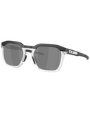 Oakley HSTN SQ 2.0 Sunglasses in Matte Black front view showing the progressive geometric square lifestyle frame layout and premium glare-reducing Prizm Black Polarized lenses, sold by Point Break Cambridge local family surf shop at 63 Duke street.