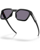 Oakley HSTN SQ 2.0 Sunglasses in Matte Black front view showing the progressive geometric square lifestyle frame layout modern lenses and premium color-tuning Prizm Grey lenses, sold by Point Break Cambridge local family surf shop at 63 Duke street.