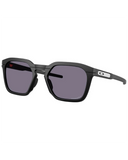 Oakley HSTN SQ 2.0 Sunglasses in Matte Black front view showing the progressive geometric square lifestyle frame layout modern lenses and premium color-tuning Prizm Grey lenses, sold by Point Break Cambridge local family surf shop at 63 Duke street.