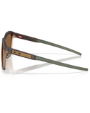 Oakley HSTN SQ 2.0 Sunglasses in Matte Rootbeer brown side profile view highlighting the comfortable sub-cultural trigger stem design and classic molded Oakley brand icon detail, sold by Point Break Cambridge local family surf shop at 63 Duke street.