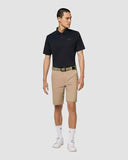 Oakley Icon TN Protect Polo Shirt in Blackout front view showing the short sleeves collared neck and embroidered front ellipse logo, sold by Point Break Cambridge local family surf shop at 63 Duke street.