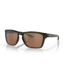 Oakley Sylas Sunglasses in Olive Ink translucent green front view showing the lightweight classic lifestyle frame layout comfortable bridge architecture and premium contrast-enhancing Prizm Tungsten lenses, sold by Point Break Cambridge local family surf shop at 63 Duke street.