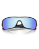 Oakley Turbine Rotor Sunglasses in Polished Black front view showing the active high-wrap full coverage frame layout secure nose pad alignment and premium glare-reducing marine Prizm Deep Water Polarized lenses, sold by Point Break Cambridge local family surf shop at 63 Duke street.