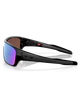 Oakley Turbine Rotor Sunglasses in Polished Black side profile view highlighting the thick comfortable temple arm taper smooth grip panels and iconic interchangeable metallic ellipse brand logo detailing, sold by Point Break Cambridge local family surf shop at 63 Duke street.