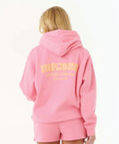 Rip Curl Surf Puff Heritage Hood - Pink/Orange