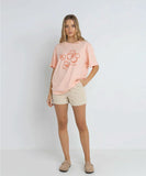 Rhythm Paradise Floral Oversized T-Shirt - Pink