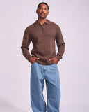 Rhythm Quarter Zip Knit - Dark Brown