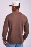 Rhythm Quarter Zip Knit - Dark Brown