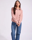 Rhythm Quinn Zip Knit - Pink