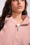 Rhythm Quinn Zip Knit - Pink