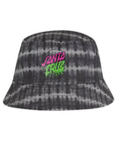 Santa Cruz Rad Dot Hollow Bucket Hat - Black Tie Dye