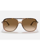 Ray-Ban Bill Sunglasses in Polished Havana On Transparent Brown front view showing the bold layered teardrop lifestyle frame layout smooth bridge architecture and premium Clear Gradient Brown lenses, sold by Point Break Cambridge local family surf shop at 63 Duke street.