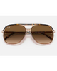 Ray-Ban Bill Sunglasses in Polished Havana On Transparent Brown front view showing the bold layered teardrop lifestyle frame layout smooth bridge architecture and premium Clear Gradient Brown lenses, sold by Point Break Cambridge local family surf shop at 63 Duke street.