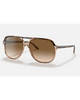 Ray-Ban Bill Sunglasses in Polished Havana On Transparent Brown front view showing the bold layered teardrop lifestyle frame layout smooth bridge architecture and premium Clear Gradient Brown lenses, sold by Point Break Cambridge local family surf shop at 63 Duke street.