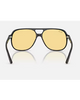 Ray-Ban Bill Summer Capsule Sunglasses in Polished Black back view showing the smooth interior glossy black acetate frame architecture comfortable molded nose pads and premium structural metal hinge layouts, sold by Point Break Cambridge local family surf shop at 63 Duke street.