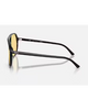 Ray-Ban Bill Summer Capsule Sunglasses in Polished Black side profile view highlighting the thick comfortable temple arms smooth acetate finish and iconic classic script raised silver Ray-Ban brand logo detailing, sold by Point Break Cambridge local family surf shop at 63 Duke street.