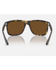 Ray-Ban Boyfriend Two Sunglasses in Polished Havana tortoiseshell back view showing the smooth interior glossy tortoiseshell acetate frame architecture contour lines and premium structural seven-barrel metal hinge layouts, sold by Point Break Cambridge local family surf shop at 63 Duke street.