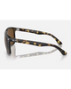 Ray-Ban Boyfriend Two Sunglasses in Polished Havana tortoiseshell side profile view highlighting the thick comfortable temple arm taper and iconic classic script raised silver Ray-Ban brand logo detailing, sold by Point Break Cambridge local family surf shop at 63 Duke street.