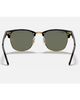 Ray-Ban Clubmaster Classic Sunglasses in Polished Black and Gold back view showing the smooth interior glossy black acetate brow architecture comfortable adjustable nose pads and premium metal hinge structures, sold by Point Break Cambridge local family surf shop at 63 Duke street.