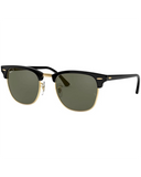 Ray-Ban Clubmaster Classic Polished Black & Gold / G-15 Green Polarized