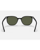 Ray-Ban Elliot Sunglasses in Polished Black back view showing the smooth interior glossy black acetate frame architecture contour lines and premium structural metal hinge layouts, sold by Point Break Cambridge local family surf shop at 63 Duke street.