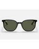 Ray-Ban Elliot Sunglasses in Polished Black front view showing the sleek low-profile minimalist frame layout fine keyhole bridge design and premium optical clarity G-15 Green mineral glass lenses, sold by Point Break Cambridge local family surf shop at 63 Duke street.
