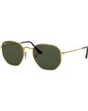 Ray-Ban Hexagonal Flat Lenses Polished Arista Gold / G-15 Green