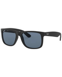Ray-Ban Justin Classic Matte Rubber Black / Dark Blue Polarized