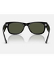 Ray-Ban Mega Wayfarer II Sunglasses in Polished Black back view showing the smooth interior chunky glossy black acetate frame architecture contour lines and heavy-duty structural hinge layouts, sold by Point Break Cambridge local family surf shop at 63 Duke street.