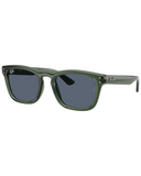 Ray-Ban Polished Transparent Green / Dark Grey