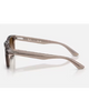 Ray-Ban Sunglasses in Polished Transparent Light Brown crystal side profile view highlighting the comfortable contoured temple arm taper and iconic classic script raised silver Ray-Ban brand logo detailing, sold by Point Break Cambridge local family surf shop at 63 Duke street.