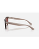 Ray-Ban Transparent Light Brown Dark Violet PT sunglasses side profile view showcasing the sleek temple rise signature brand hardware accents and elegant transparent light brown frame arm architecture, sold by Point Break Cambridge local family surf shop at 63 Duke street.