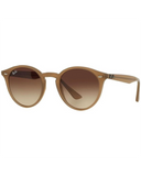 Ray-Ban Turtle Dove Sunglasses in Polished Light Brown front view showing the elegant acetate lifestyle frame layout smooth bridge architecture and premium Brown Gradient Dark Brown lenses, sold by Point Break Cambridge local family surf shop at 63 Duke street.