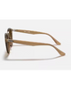 Ray-Ban Turtle Dove Sunglasses in Polished Light Brown side profile view highlighting the comfortable contoured temple arm taper and iconic classic script raised silver Ray-Ban brand logo detailing, sold by Point Break Cambridge local family surf shop at 63 Duke street.