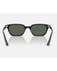Ray-Ban Zaya Bio-Based Sunglasses in Polished Black back view showing the smooth interior bio-acetate frame architecture molded nose pads and premium structural hinge layouts, sold by Point Break Cambridge local family surf shop at 63 Duke street.