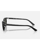 Ray-Ban Zaya Bio-Based Sunglasses in Polished Black side profile view highlighting the comfortable tapered temple arms and iconic classic script raised silver Ray-Ban brand logo detailing, sold by Point Break Cambridge local family surf shop at 63 Duke street.