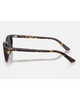 Ray-Ban Zaya Bio-Based Sunglasses in Polished Havana tortoiseshell side profile view highlighting the comfortable tapered temple arms and iconic classic script raised silver Ray-Ban brand logo detailing, sold by Point Break Cambridge local family surf shop at 63 Duke street.