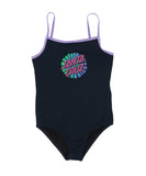 Santa Cruz Girls SC Rays One Piece  Swimsuit - Black