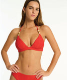 Sea Level Caracus Tri Halter Top - Spice Red