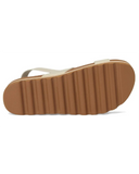 Reef Cushion Vista Hi Buckle Sandals in Vintage tan brown back view showing the clean platform heel profile and premium durable cushion bounce sole wedge construction, sold by Point Break Cambridge local family surf shop at 63 Duke street.