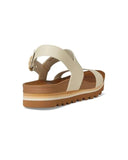 Reef Cushion Vista Hi Buckle Sandals in Vintage tan brown back view showing the clean platform heel profile and premium durable cushion bounce sole wedge construction, sold by Point Break Cambridge local family surf shop at 63 Duke street.
