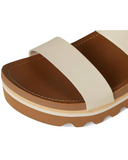 Reef Cushion Vista Hi Buckle Sandals in Vintage tan brown back view showing the clean platform heel profile and premium durable cushion bounce sole wedge construction, sold by Point Break Cambridge local family surf shop at 63 Duke street.