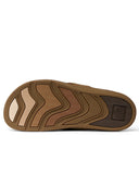 Reef Phantom Lux Jandal in Toffee brown flip flop sandals back view showing the molded heel contours and non marking rubber traction outsole, sold by Point Break Cambridge local family surf shop at 63 Duke street.