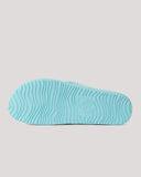 Reef Vista Vay Cay Sandal in Aqua Haze blue front view showing the elegant open toe dual strap configuration and clean minimalist casual slide layout, sold by Point Break Cambridge local family surf shop at 63 Duke street.