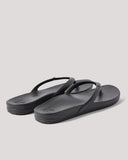 Reef Vista Vay Cay Sandals in Black back view showing the flat heel profile and premium durable cushion bounce sole unit construction, sold by Point Break Cambridge local family surf shop at 63 Duke street.