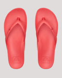 Reef Vista Vay Cay Sandal in Hibiscus floral front view showing the elegant open toe dual strap configuration and clean minimalist casual slide layout, sold by Point Break Cambridge local family surf shop at 63 Duke street.